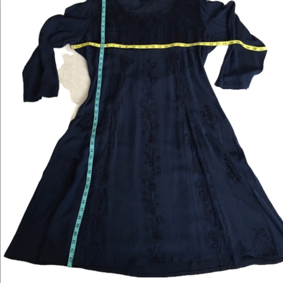 Romeo & Juliet Navy Long Sleeve Maxi Dress Size 1X - Picture 7 of 8